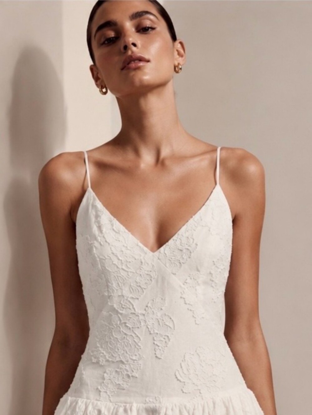 NWT Caroline Constas White Jacquard Balloon Mini Dress - Picture 2 of 9